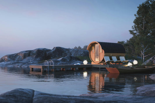 Barrel Sauna Loke | Garden Sauna with Changing Room