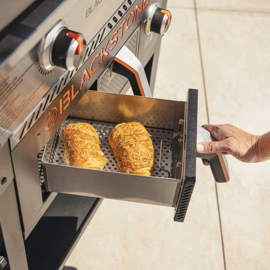 Blackstone griddle side shelves and storage