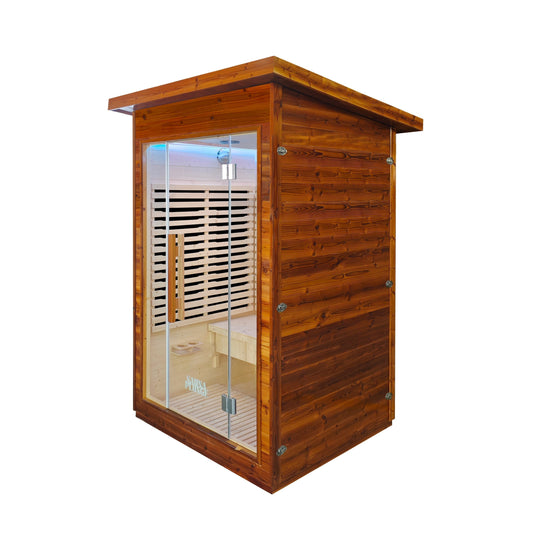 Interior view of The Yorkshire Cabin infrared sauna