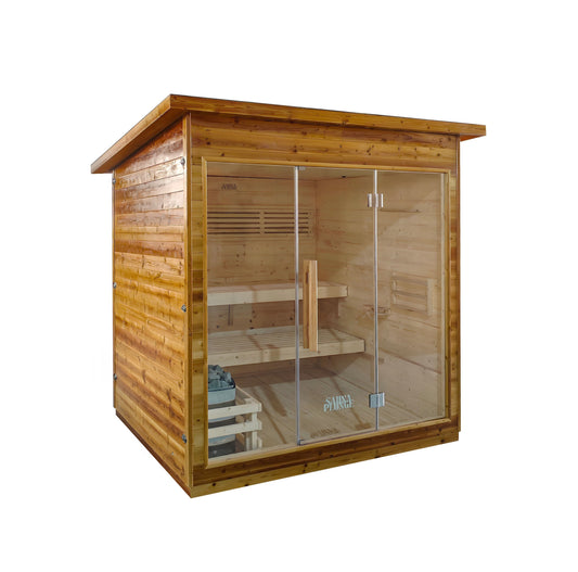 Interior view of The Bronte traditional cabin sauna