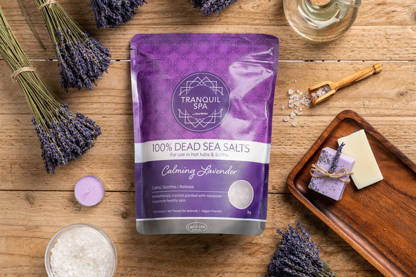 Tranquil Spa Dead Sea Salts Lavender bath and hot tub soak
