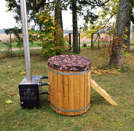 Tarpaulin Cover For Outdoors Wooden Hot Tub Barrel