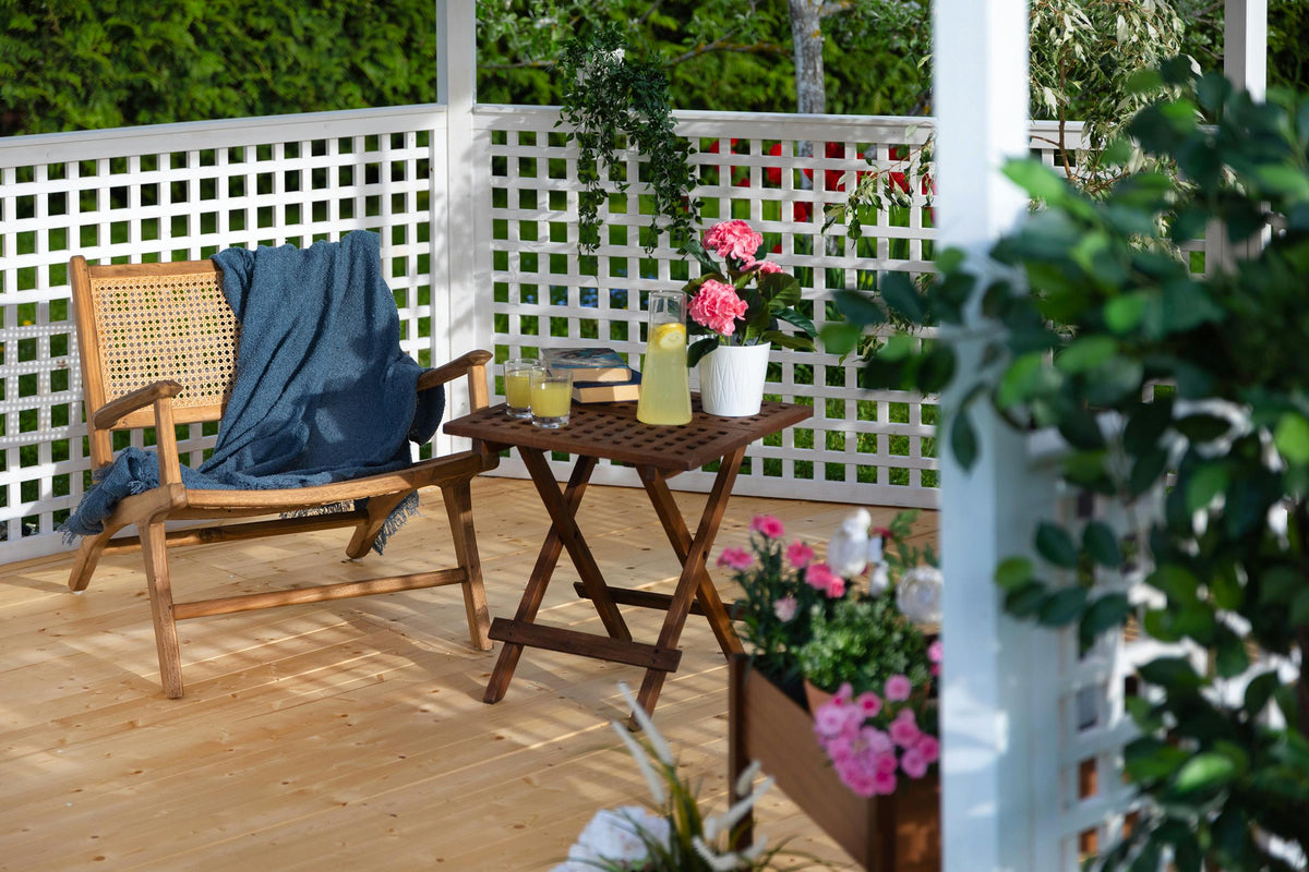 Ines gazebo in garden setting