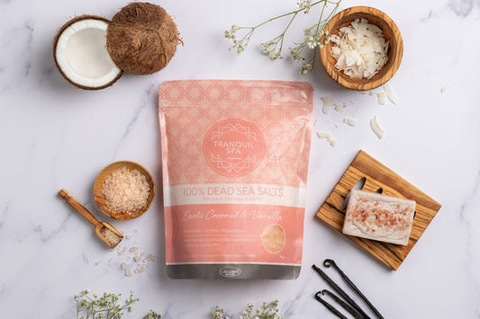 Tranquil Spa Dead Sea Salts – Coconut & Vanilla Soak