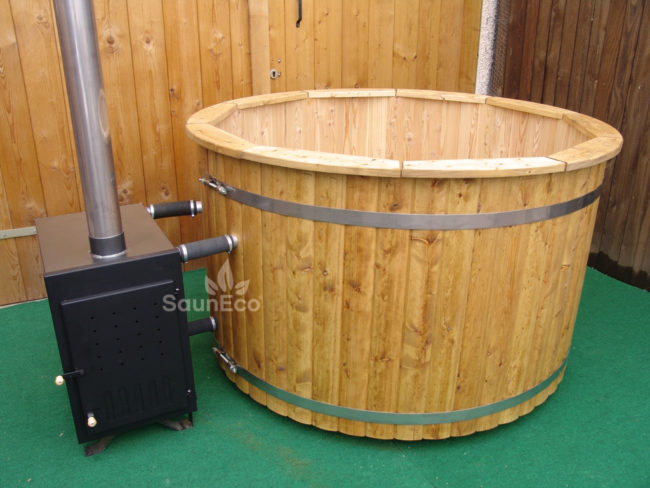 50 kW External Wood-fired Hot Tub Stove (Stainless Steel)