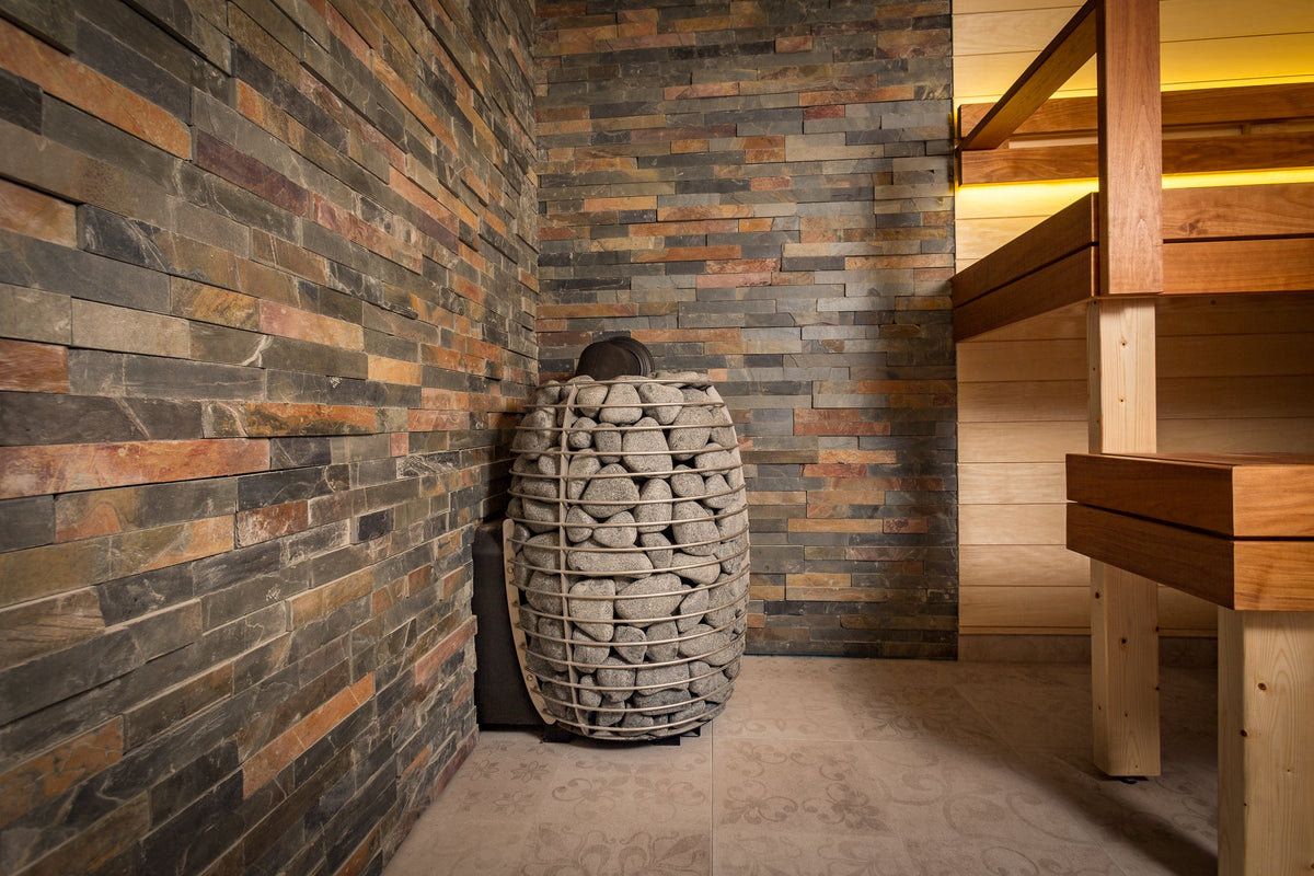 Huum Hive 15kW sauna heater with WiFi control unit installed